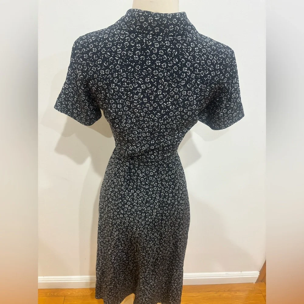 Club Monaco Open Neck Silk Shirt Dress, Size: XS - Picture 12 of 12